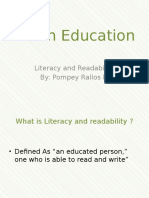 Health Literacy and Readability Assessment