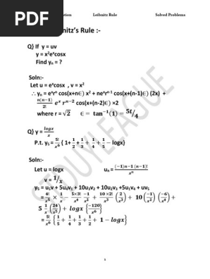 2 Problems On Leibnitz Theorem Trigonometric Functions Quantity