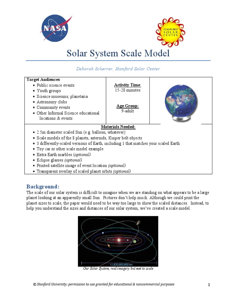 Scale Model Instructionspdf Astronomical Unit Milky Way
