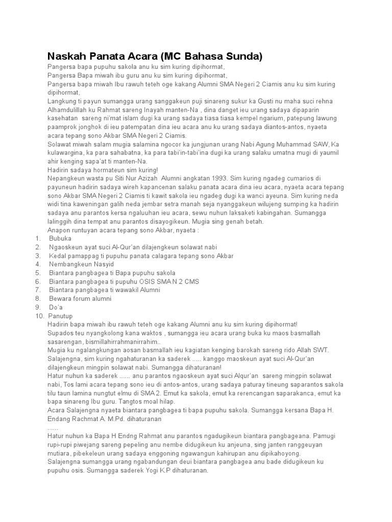 Naskah Panata Acara