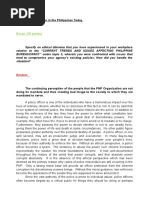 Essay: (10 Points) : Public Administration in The Philippines Today