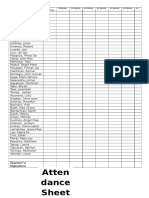 Attendance Sheet EARTH