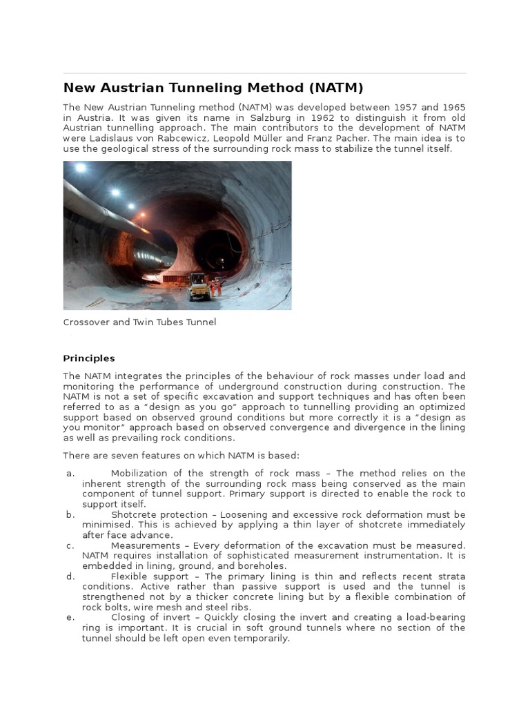 New Austrian Tunneling Method | PDF | Civil Engineering | Infrastructure