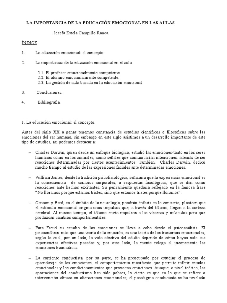 Educación Emocional en Aulas | PDF | Inteligencia emocional | Las emociones