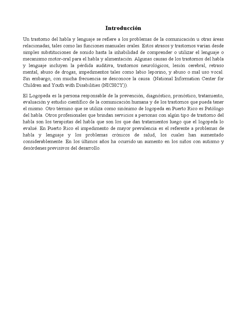 Historia y Origen de la Logopedia | PDF | Patología del habla y ...