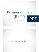 Business Ethics (BSET) : Prof Richa Saxena