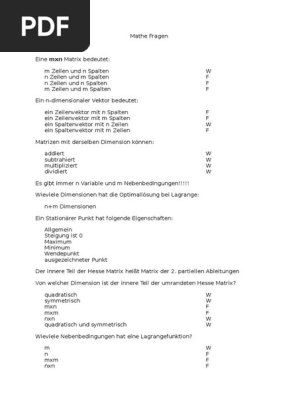 Mathe Fragen Und Feststellungen 1 1 Doc