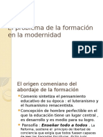 El Problema de La Formación en La Modernidad