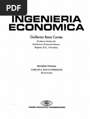 ingenieria economica guillermo baca solucionario