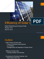 Singh Riestenberg Solar Cell Efficiency