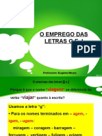 o Emprego Das Letras G e J-Meu