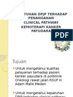 Kepatuhan DPJP THP Clinical Pathway Kemoterapi