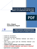 Aplicación de La Metodología para La Elaboración de Una Tesis