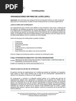 Organizaciones Sin Fines de Lucro
