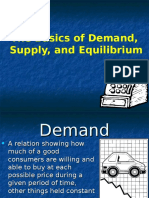 Supply, Demand and Market Equilibrium