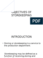 Objectives of Storekeeping