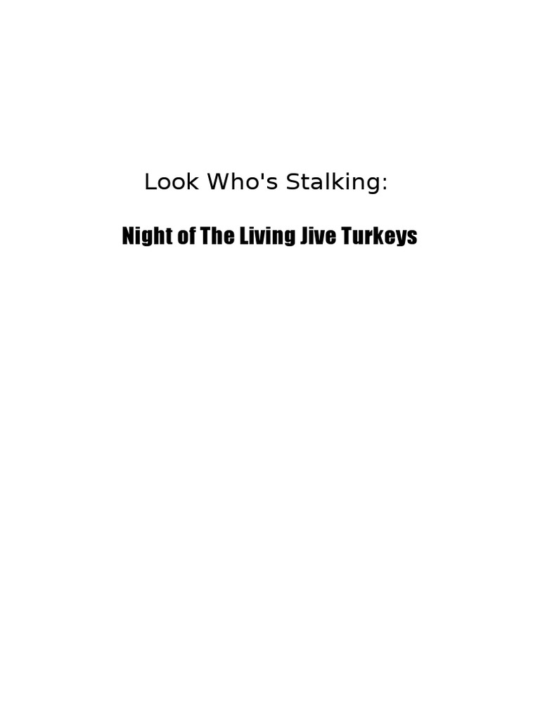 Night of The Living Jive Turkeys PDF Stalking Dream pic pic
