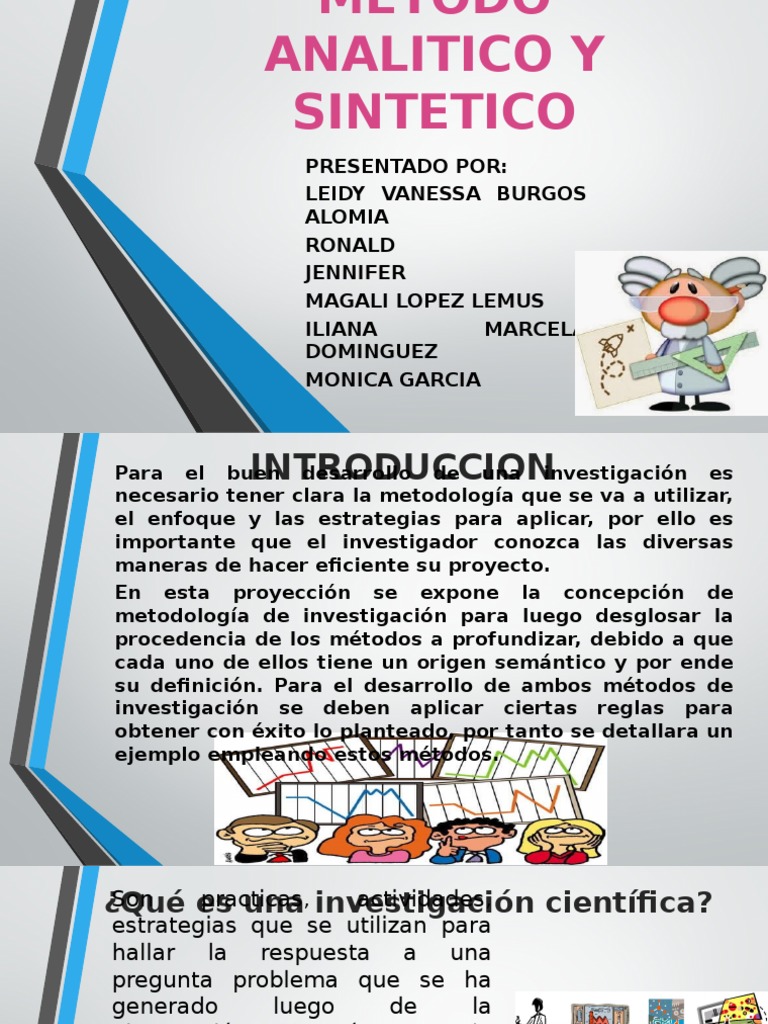 Metodo Analitico y SinteticO PRESENTACION Método