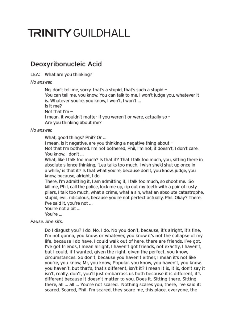 Lea S Monologue Dna Download Free Pdf Leisure