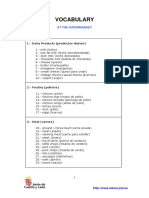 Alimentos2vocabulary Ingles PDF