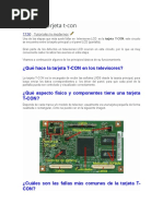 fallas en tarjetas t-com