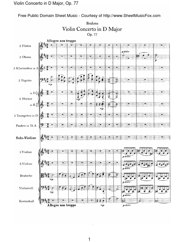 Brahms_Violin_Concerto in D Major _op771 . Allegro non troppo