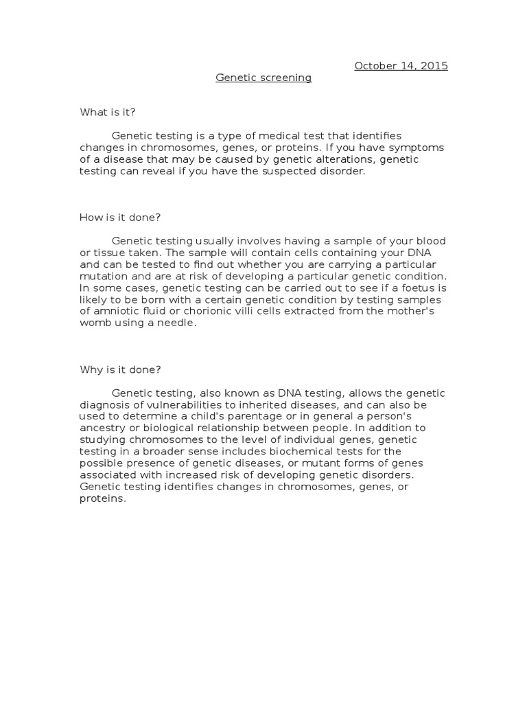 Understanding Genetic Testing Basics | PDF