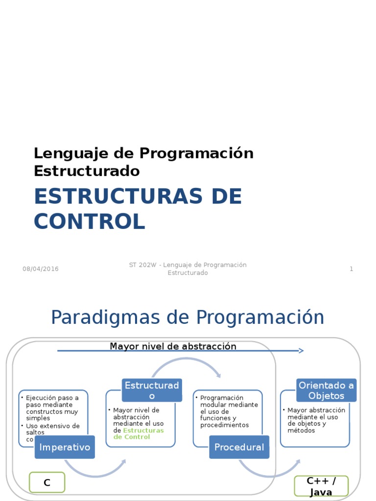 3 - Estructuras de Control.pptx | Lenguaje de programación ...