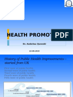Health Promotion (2) : Dr. Ambrina Qureshi
