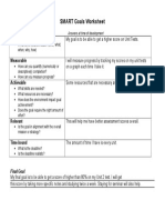 SMART Goals Worksheet: Specific