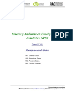SPSS Macros y Auditoría Excel