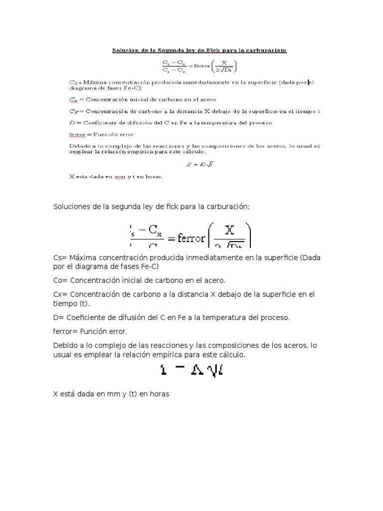 Soluciones de La Segunda Ley de Fick para La Carburación | PDF | Felicidad  | Verdad