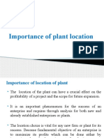 Importance of Plant Location
