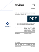 GTC 95 Procedimientos Estadísticos para Métodos de Ensayo