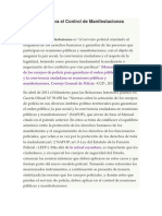 Guía Básica para El Control de Manifestaciones