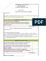 Plan de Recuperación Para El Año 2016