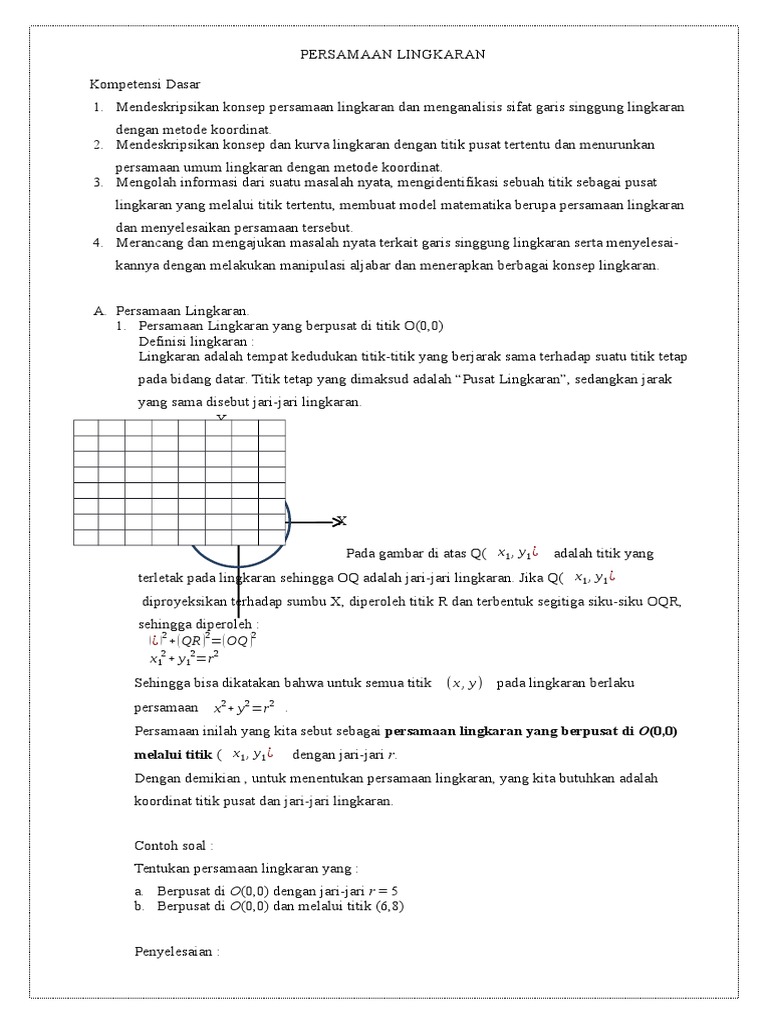 Persamaan Lingkaran 2