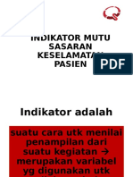 Indikator Mutu Sasaran Keselamatan Pasien