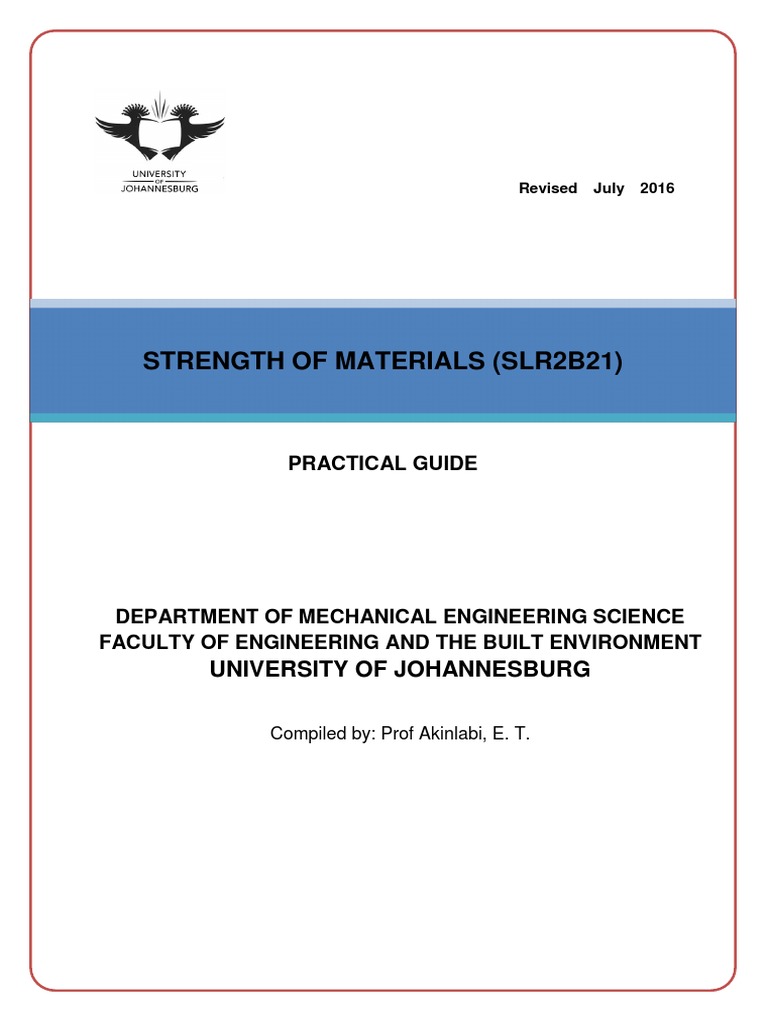 Strength of Materials Practical Guide | PDF | Ultimate Tensile Strength ...