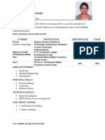 Dharani Nagharajan: Course Institution Percentage Year