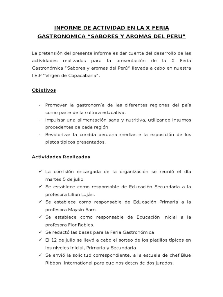 Informe Feria Gastronómica.docx