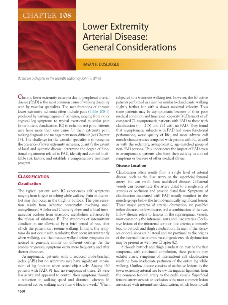 Lower Extremity Arterial Disease Overview | PDF | Ischemia ...
