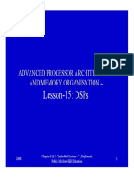 Lesson-15:: Advanced Processor Architectures and Memory Organisation