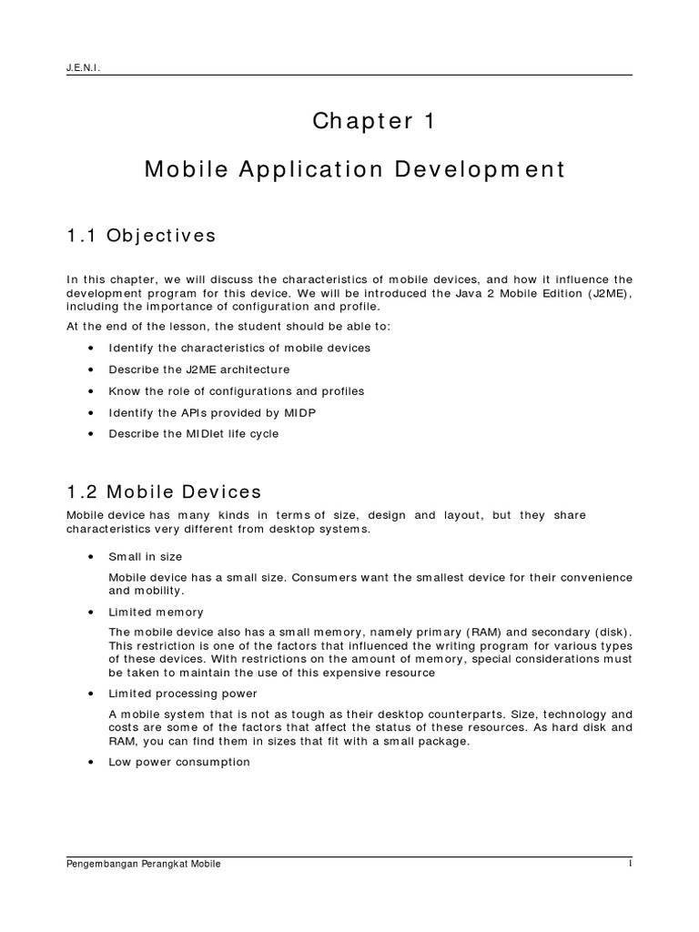 Mobile Application Development Fundamentals: Understanding the Java 2 ...