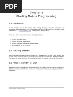 Starting Mobile Programming: 2.1 Objectives