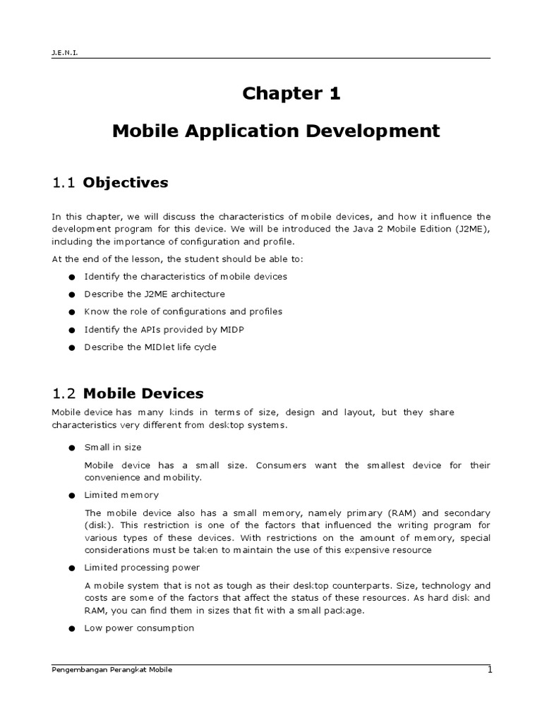 Mobile Application Development: 1.1 Objectives | PDF | Java ...