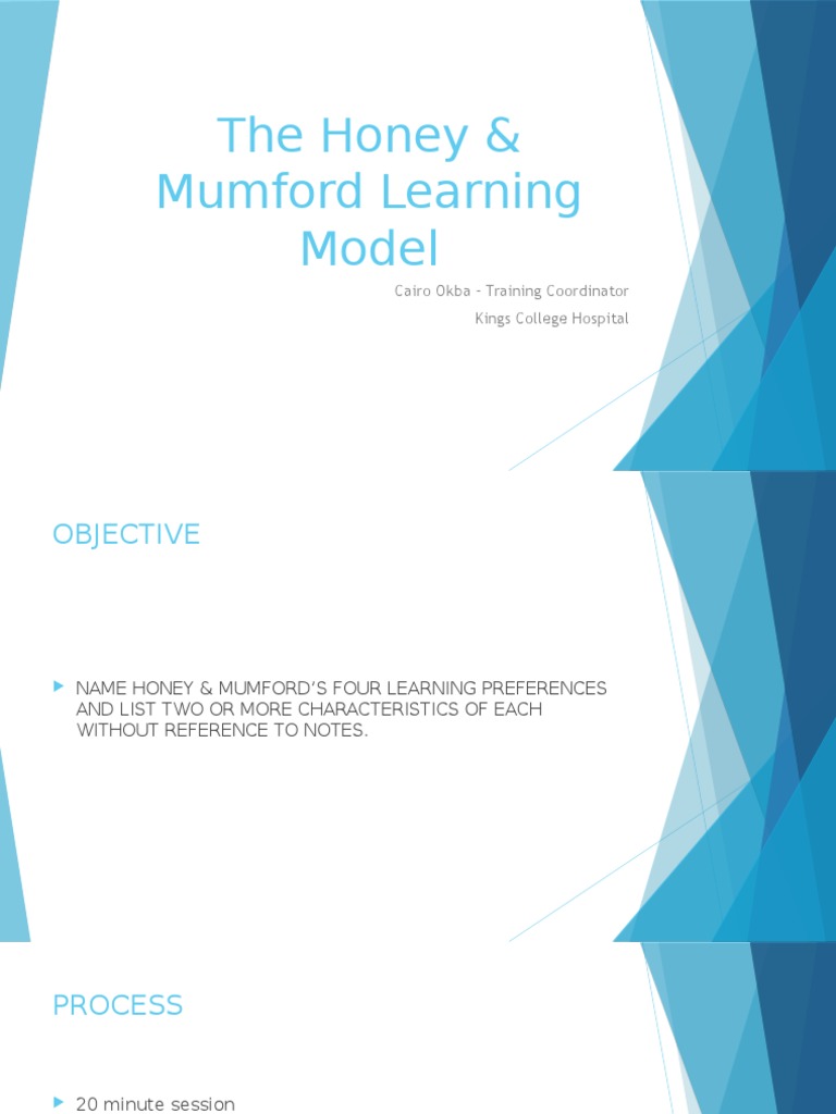 Honey & Mumford Learning Styles Overview | PDF
