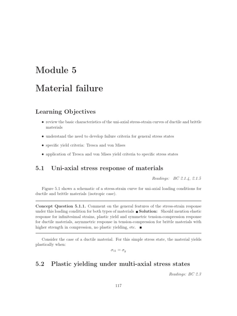 Material Failure Module 5 With Solutions | PDF | Yield (Engineering ...