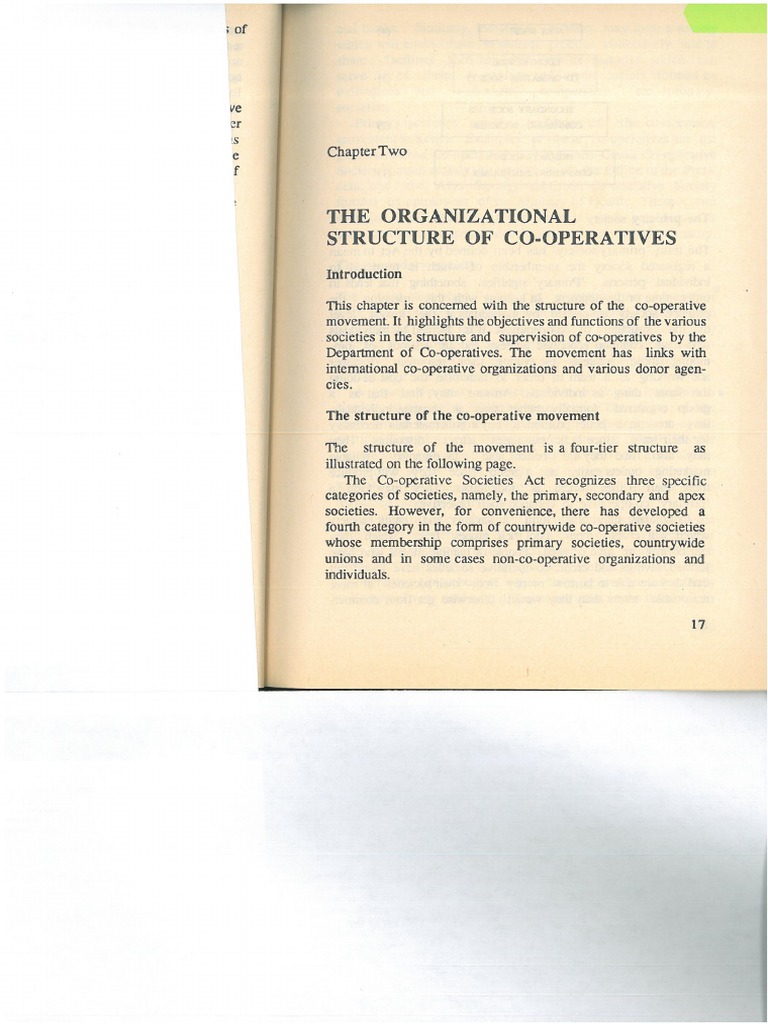 Organizational Structure of Cooperatives in Kenya PDF