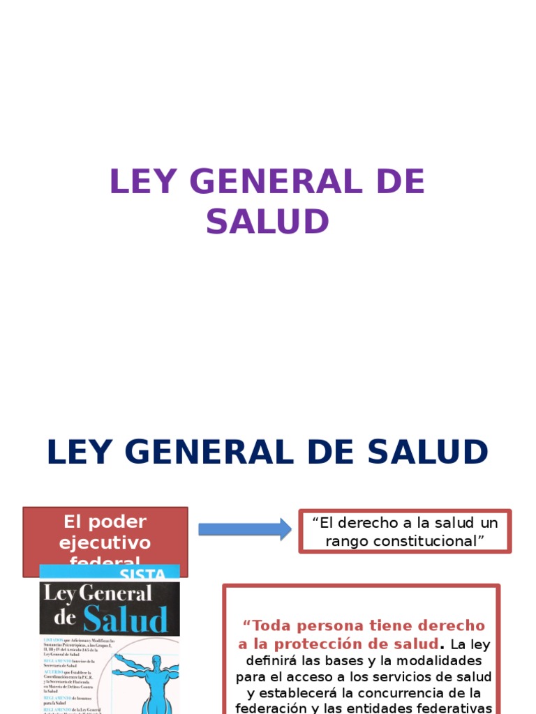 Ley General de Salud Esfera pública Política